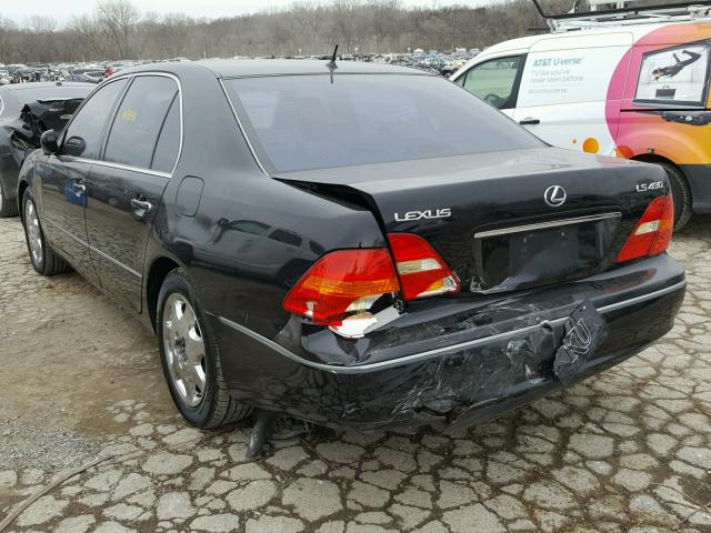 JTHBN30F910046541 - 2001 LEXUS LS 430 BLACK photo 3