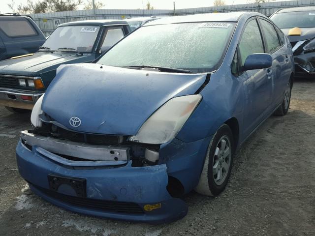 JTDKB20UX40025334 - 2004 TOYOTA PRIUS BLUE photo 2