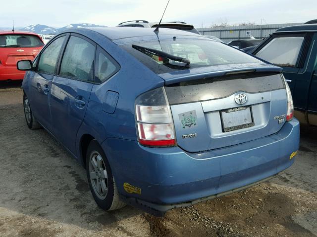 JTDKB20UX40025334 - 2004 TOYOTA PRIUS BLUE photo 3