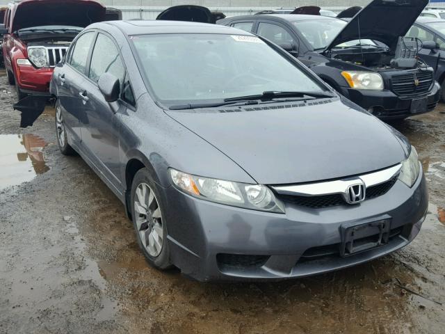 19XFA16849E011663 - 2009 HONDA CIVIC EX ნაცრისფერი ფოტო 1