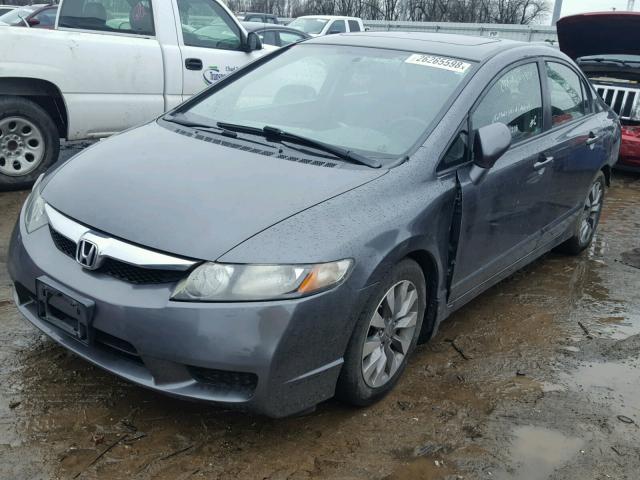 19XFA16849E011663 - 2009 HONDA CIVIC EX ნაცრისფერი ფოტო 2