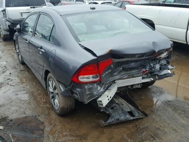 19XFA16849E011663 - 2009 HONDA CIVIC EX GRAY photo 3