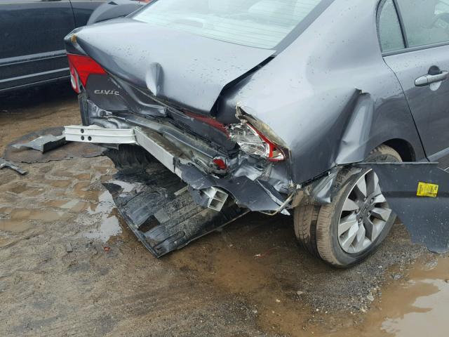 19XFA16849E011663 - 2009 HONDA CIVIC EX ნაცრისფერი ფოტო 9