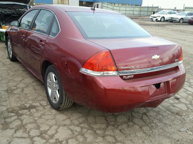 2G1WB5EK3B1249047 - 2011 CHEVROLET IMPALA LT BURGUNDY photo 3