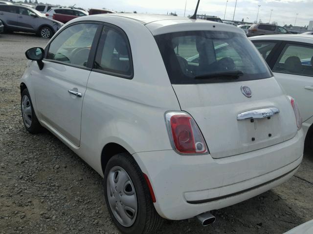 3C3CFFAR7CT366304 - 2012 FIAT 500 POP WHITE photo 3