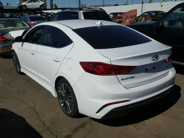 KMHD04LBXJU510707 - 2018 HYUNDAI ELANTRA SP WHITE photo 3