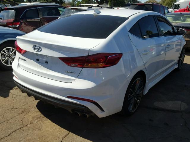 KMHD04LBXJU510707 - 2018 HYUNDAI ELANTRA SP WHITE photo 4