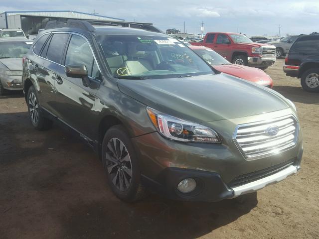 4S4BSELC8F3211648 - 2015 SUBARU OUTBACK 3. GREEN photo 1