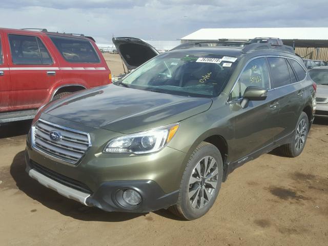 4S4BSELC8F3211648 - 2015 SUBARU OUTBACK 3. GREEN photo 2