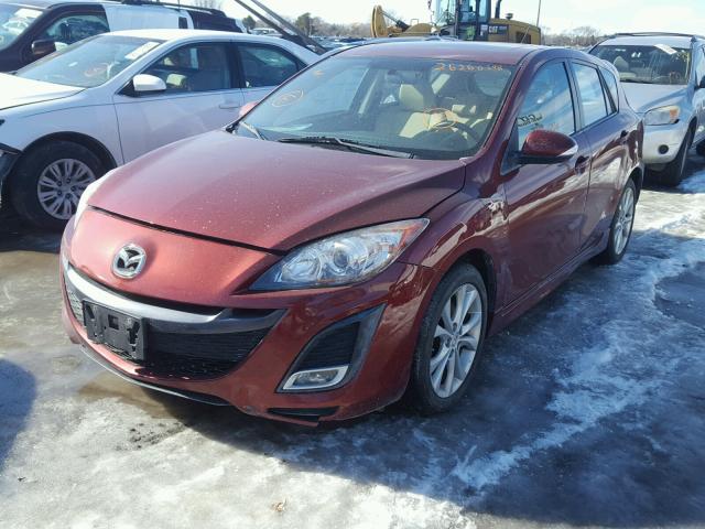 JM1BL1H58A1135826 - 2010 MAZDA 3 S RED photo 2