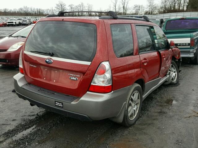 JF1SG67616H740416 - 2006 SUBARU FORESTER 2 MAROON photo 4