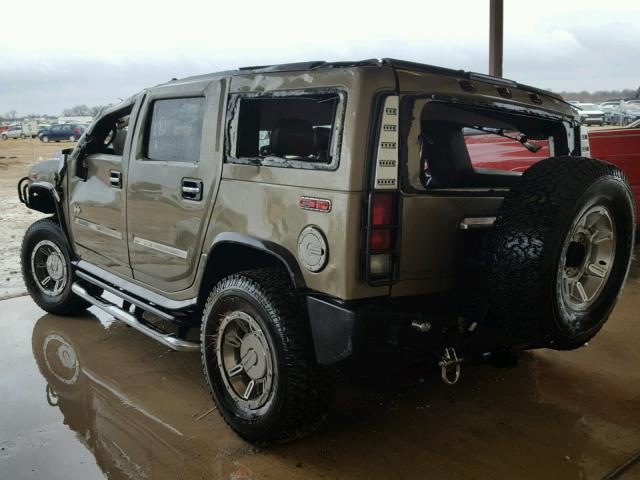 5GRGN23U65H100833 - 2005 HUMMER H2 GREEN photo 3