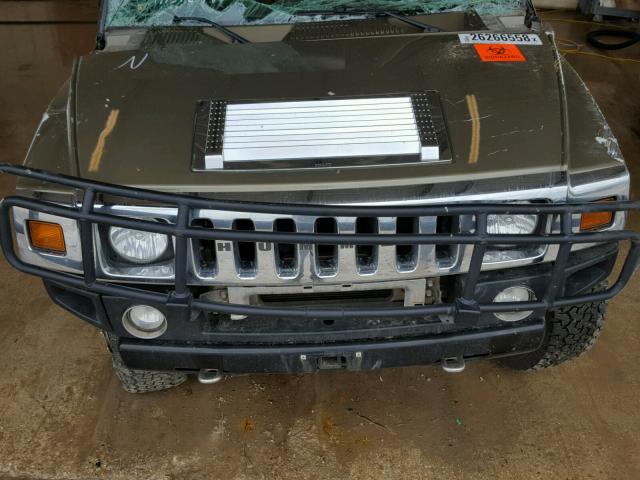 5GRGN23U65H100833 - 2005 HUMMER H2 GREEN photo 7