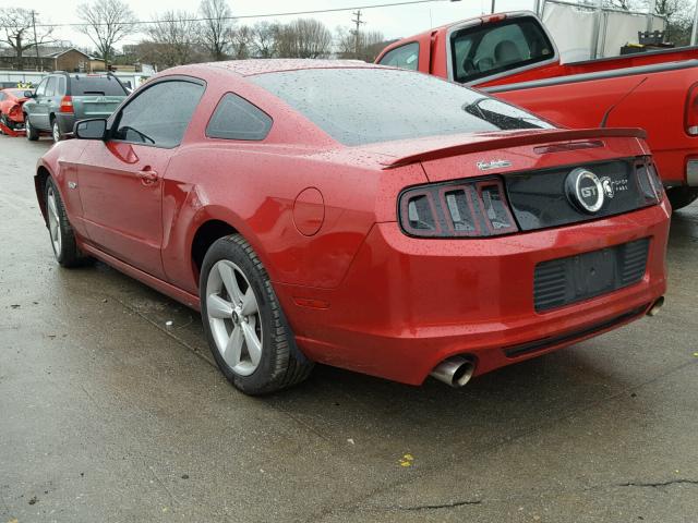 1ZVBP8CF8D5215165 - 2013 FORD MUSTANG GT RED photo 3