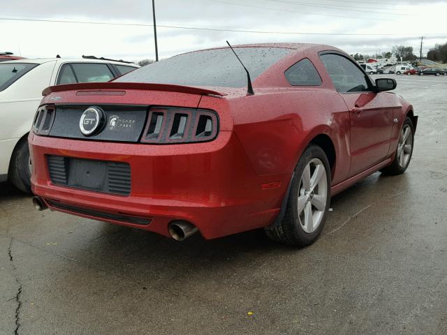 1ZVBP8CF8D5215165 - 2013 FORD MUSTANG GT RED photo 4