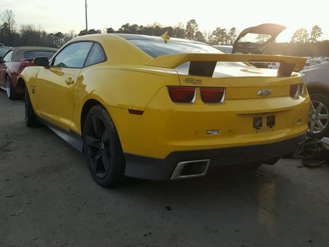 2G1FK1EJ3C9141109 - 2012 CHEVROLET CAMARO 2SS YELLOW photo 3