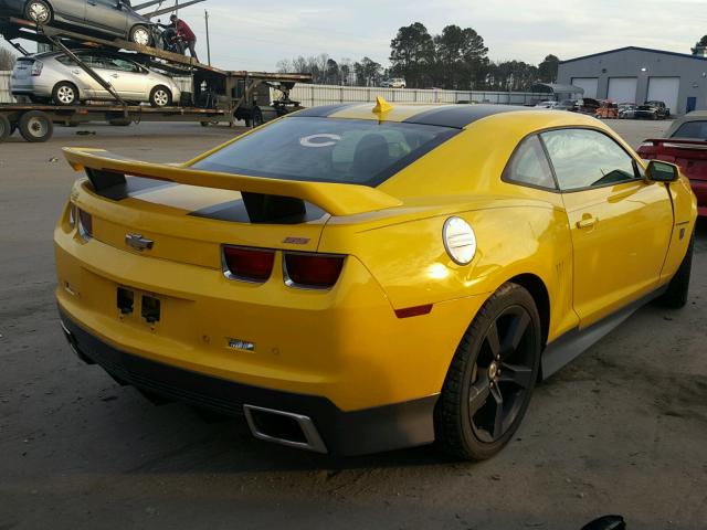 2G1FK1EJ3C9141109 - 2012 CHEVROLET CAMARO 2SS YELLOW photo 4