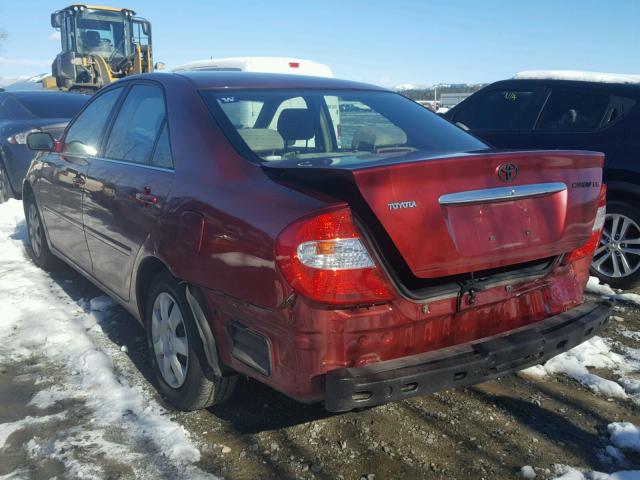 JTDBE32K630167493 - 2003 TOYOTA CAMRY LE RED photo 3