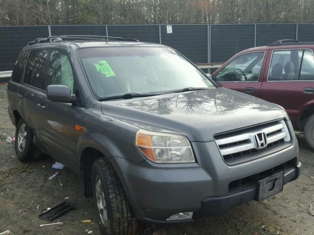 5FNYF28627B036709 - 2007 HONDA PILOT EXL GRAY photo 1