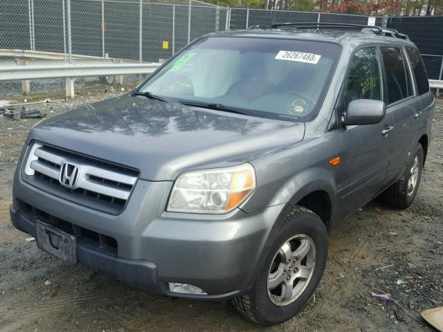 5FNYF28627B036709 - 2007 HONDA PILOT EXL GRAY photo 2