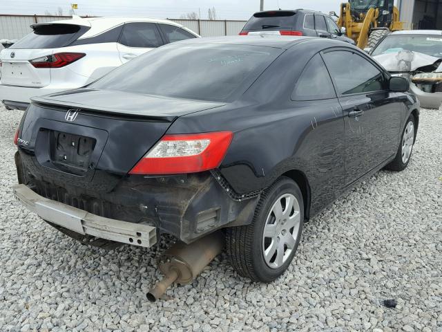 2HGFG12609H503082 - 2009 HONDA CIVIC LX BLACK photo 4