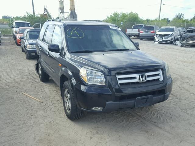 2HKYF18446H505517 - 2006 HONDA PILOT EX BLACK photo 1