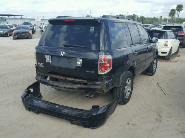 2HKYF18446H505517 - 2006 HONDA PILOT EX BLACK photo 4