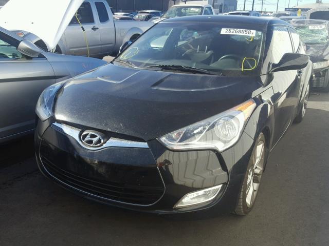 KMHTC6AD0DU094903 - 2013 HYUNDAI VELOSTER B BLACK photo 2