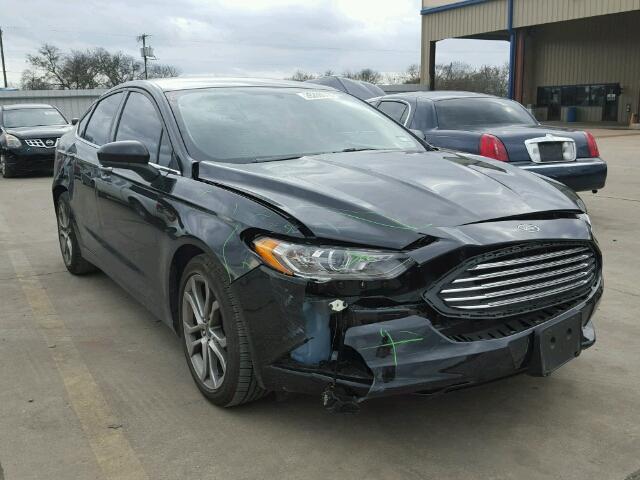 3FA6P0HD3HR311808 - 2017 FORD FUSION SE BLACK photo 1