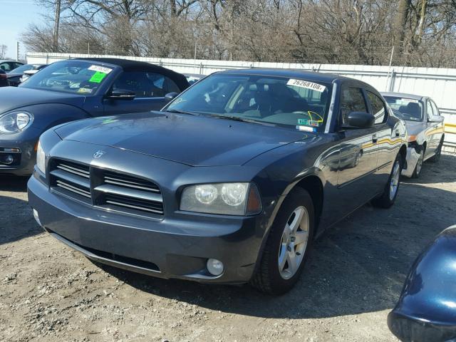 2B3KA43R28H144438 - 2008 DODGE CHARGER BLUE photo 2