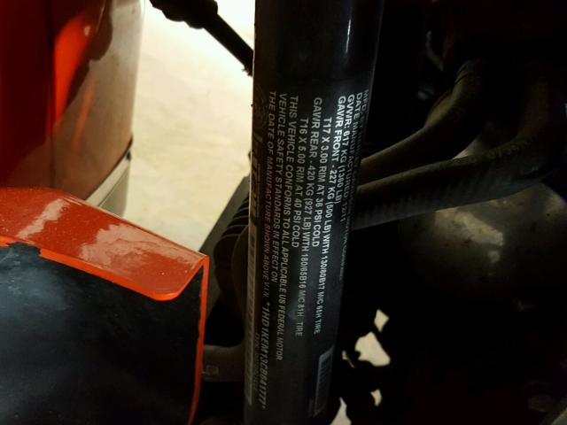 1HD1KEM13CB641777 - 2012 HARLEY-DAVIDSON FLHTK ELEC 橙色 照片 10