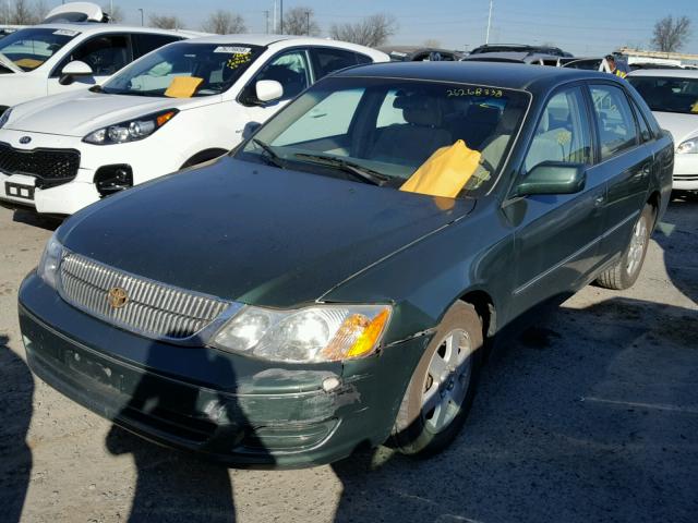 4T1BF28B3YU090429 - 2000 TOYOTA AVALON XL GREEN photo 2