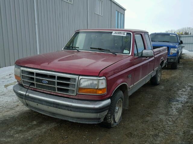 1FTEX15H5SKA94423 - 1995 FORD F150 RED photo 2