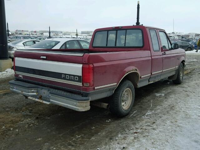 1FTEX15H5SKA94423 - 1995 FORD F150 RED photo 4