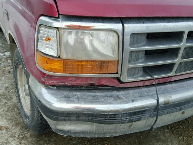 1FTEX15H5SKA94423 - 1995 FORD F150 RED photo 9