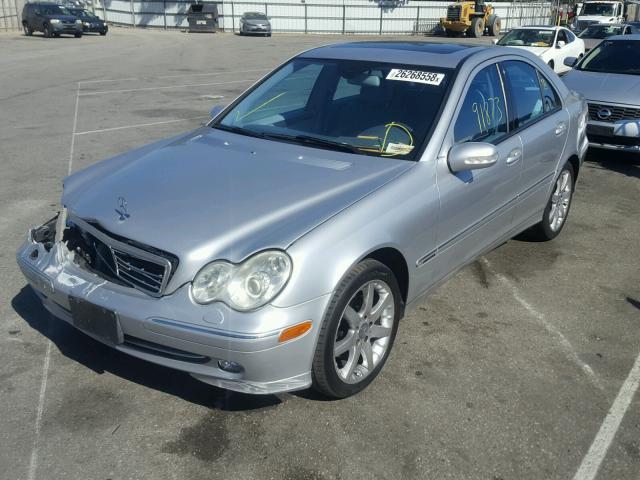 WDBRF40J34A558610 - 2004 MERCEDES-BENZ C 230K SPO SILVER photo 2