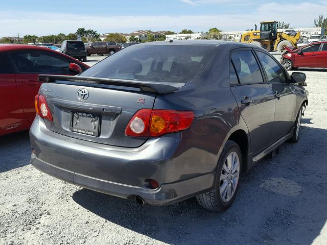 2T1BU4EE2AC418530 - 2010 TOYOTA COROLLA BA GRAY photo 4