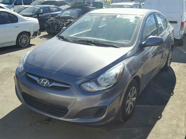 KMHCT4AE9EU656120 - 2014 HYUNDAI ACCENT GLS GRAY photo 2