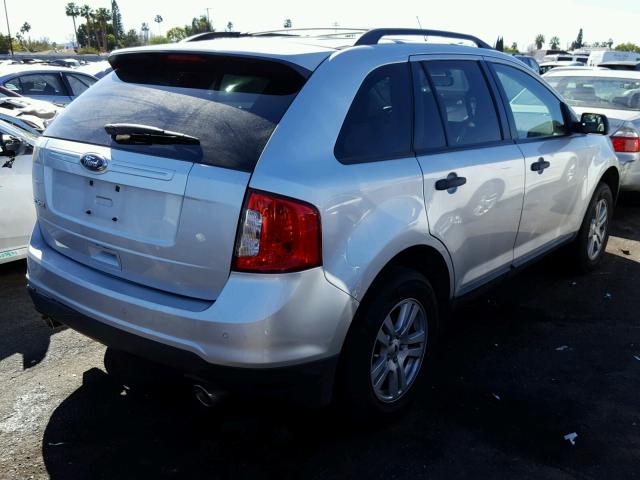 2FMDK3GC1DBA21825 - 2013 FORD EDGE SE SILVER photo 4