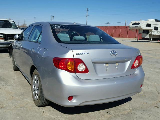 1NXBU4EE1AZ267033 - 2010 TOYOTA COROLLA BA SILVER photo 3