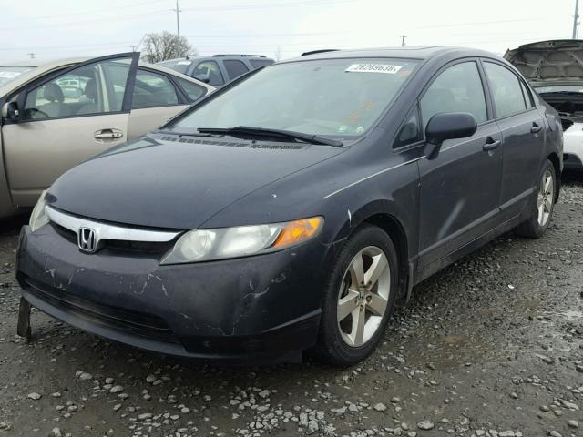 1HGFA16817L112990 - 2007 HONDA CIVIC EX BLACK photo 2