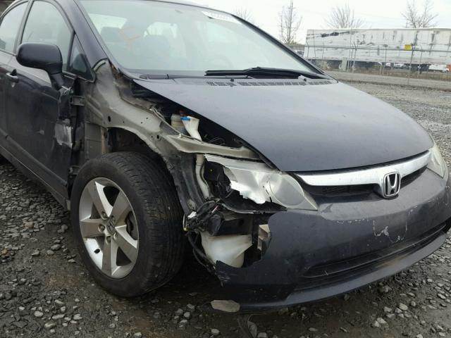 1HGFA16817L112990 - 2007 HONDA CIVIC EX შავი ფოტო 9
