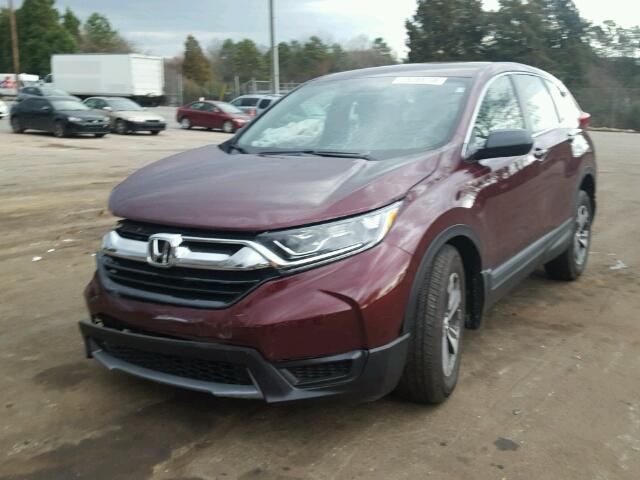 7FARW5H39HE003286 - 2017 HONDA CR-V LX RED photo 2