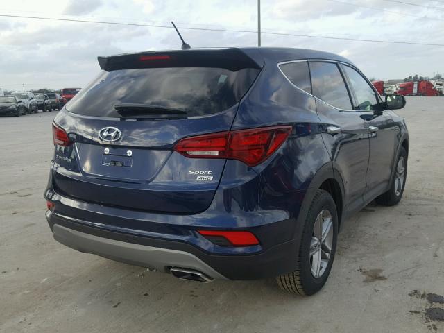 5XYZTDLB1JG542870 - 2018 HYUNDAI SANTA FE S BLUE photo 4