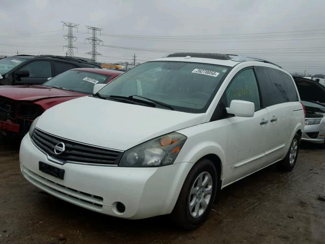 5N1BV28U87N126712 - 2007 NISSAN QUEST S WHITE photo 2