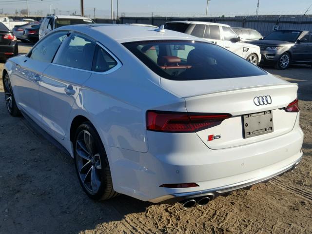 WAUB4CF51JA028965 - 2018 AUDI S5 PREMIUM WHITE photo 3