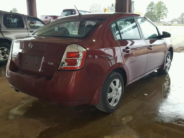 3N1AB61E17L615815 - 2007 NISSAN SENTRA 2.0 MAROON photo 4