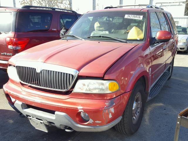 5LMFU28R51LJ11343 - 2001 LINCOLN NAVIGATOR BURGUNDY photo 2