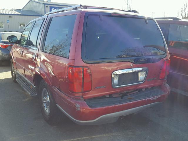 5LMFU28R51LJ11343 - 2001 LINCOLN NAVIGATOR BURGUNDY photo 3