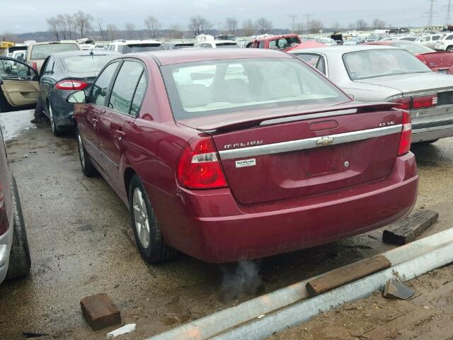 1G1ZT53876F145273 - 2006 CHEVROLET MALIBU LT MAROON photo 3